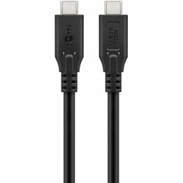 Goobay USB-C kabel 100W PD - USB4 - 40 Gbit/s - 2m - Svart