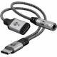 Goobay USB-C till Mini jack 3.5mm hona och USB-C hona - 60W - 17cm