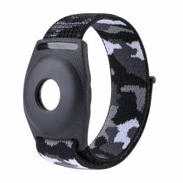 Nylon Loop AirTag armband för barn och vuxna - 13-22cm - Grön camo