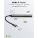 Goobay slank 5-i-1 USB-C 3.2 hub till 2x USB-C och 3x USB-A - 5 Gbit/s