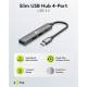 Goobay slank 4-i-1 USB-C hub för 1x USB-C och 3x USB-A - 5Gbit/s