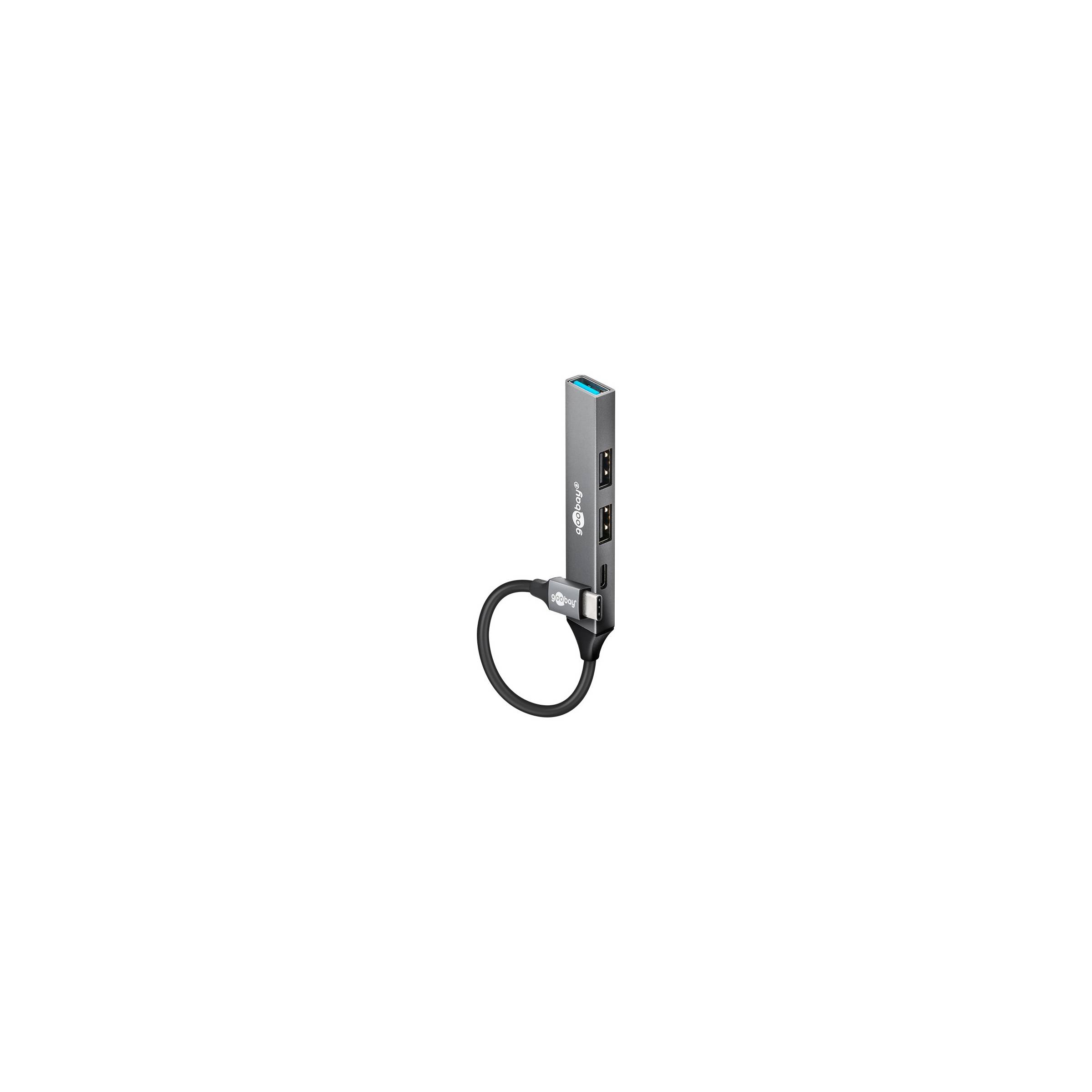 Goobay Slank 4 I 1 Usb C Hub För 1x Usb C Och 3x Usb A 5gbit/s