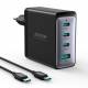 Joyroom GaN 4-portars USB-C/USB 100W PD Mac-laddare med 1,2 m USB-C-kabel