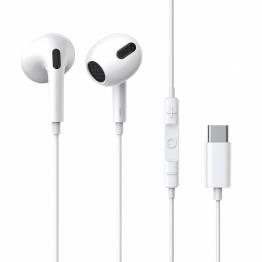 Baseus Encok C17 Stereo headset med USB-C-kontakt og mikrofon - 1,1m - Hvid