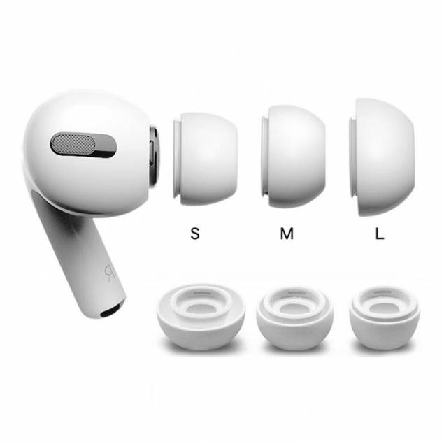 3 par silikonöronproppar till AirPods Pro / Pro 2 - Vit