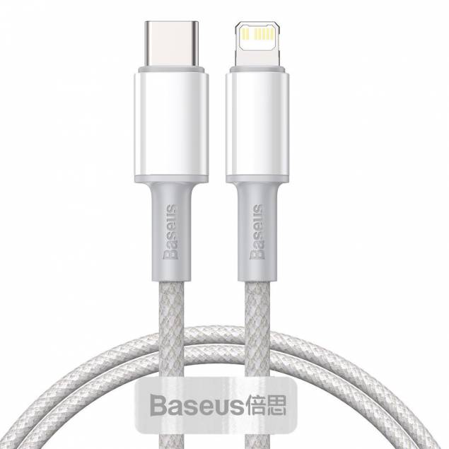 Baseus USB-C till Lightning kabel - 1m - Vit