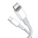 Baseus USB-C till Lightning kabel - 1m - Vit