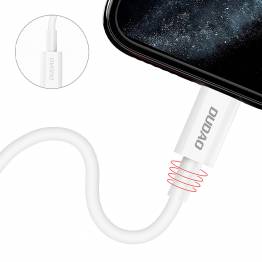  Dudao USB-C till Lightning kabel - 1m - Vit