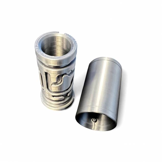 Pusselbox cylinder labyrint för pengagåvor och geocaching - 3D-utskriven - Svart Pusselbox cylinder labyrint för pengagåvor och geocaching - 3D-utskriven - Svart
