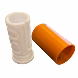 Puzzlebox cylinder labyrint för pengagåvor och geocaching - 3D printad - Vit/Brun