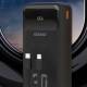Dudao K15Max powerbank 30.000mAh med USB-C och Lightning kabel - 22,5W PD+QC - Svart