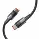 Tech-Protect UltraBoost Evo vävt USB-C kabel 100W PD laddningskabel - Svart - 3m