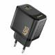Dudao 65W GaN 4-port PD laddare - 2x USB-C / 2x USB - Vit