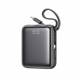 Joyroom powerbank med Lightning och USB-C kablar - 10.000mAh - 30W PD - Svart