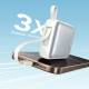 Joyroom mini powerbank med USB-C og Lightningkabel - 10.000mAh - 22.5W PD - Hvid