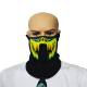 Halloween, fastelavn och fest LED-mask - röstaktiverad - Gul/Grön