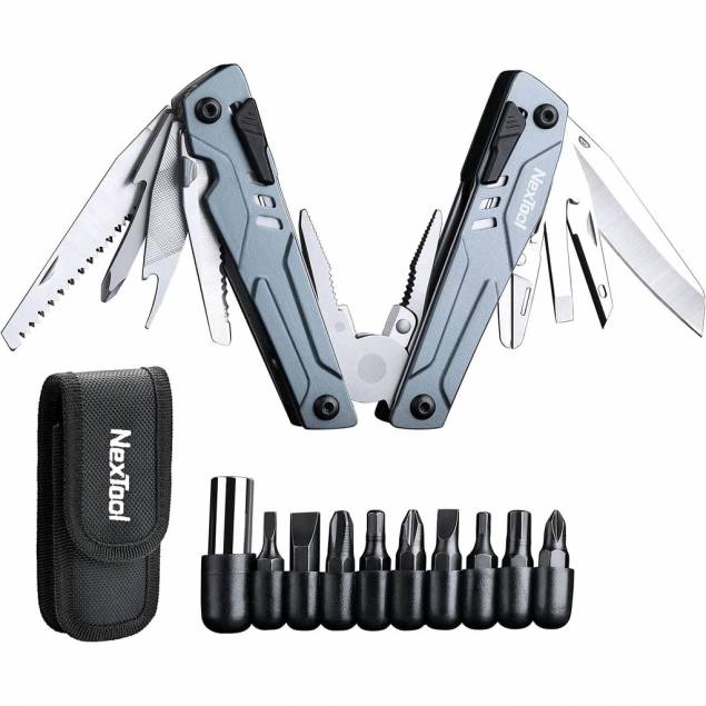 NexTool Sailor Pro multiverktyg 14-i-1 med 9 bits - Blå