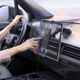  Justerbar iPad/tablet hållare för bilen med sugkopp och teleskoparm - 7-13"