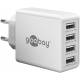 GooBay 4 portar USB-laddare 30W - Vit
