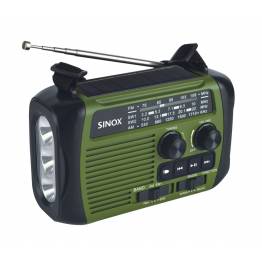 Trevi Explorer nödradio med vev, Bluetooth, lampa och powerbank - Grön