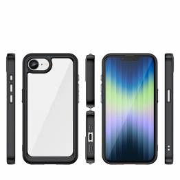  iPhone 16e fodral - Genomskinligt med svart ramme