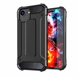  Extra skyddande iPhone 16e Hybrid Armor fodral - Svart