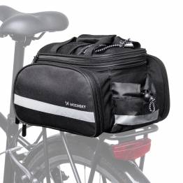 Cykelväska för bagagebärare med sidofack, regnskydd och bärrem - 27l