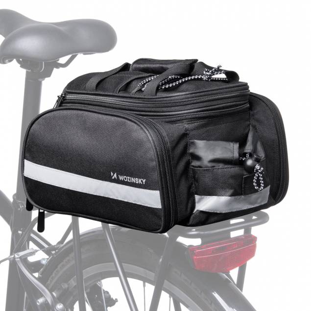 Cykelväska för bagagebärare med sidofack, regnskydd och bärrem - 27l