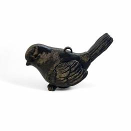  Fågel geocache behållare med rum för bison - 11cm - 3D-printad - Svart