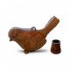 Fågel geocache behållare med rum för bison - 11cm - 3D printad - Brun