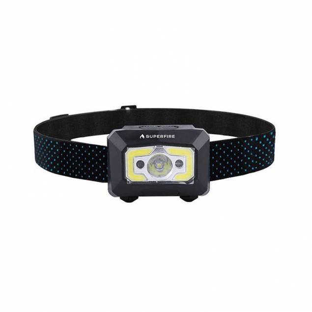 Superfire X30 uppladdningsbar och vattentät pannlampa med handsfree sensor - 340lm Superfire X30 uppladdningsbar och vattentät pannlampa med handsfree sensor - 340lm