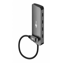 Goobay slank 4-i-1 USB-C hub med 4x USB-C 3.2 för data - 10 Gbit/s