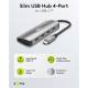 Goobay slank 4-i-1 USB-C hub med 4x USB-C 3.2 för data - 10 Gbit/s