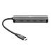 Goobay slank 4-i-1 USB-C hub med 4x USB-C 3.2 för data - 10 Gbit/s