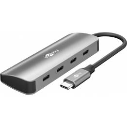  Goobay slank 4-i-1 USB-C hub med 4x USB-C 3.2 för data - 10 Gbit/s