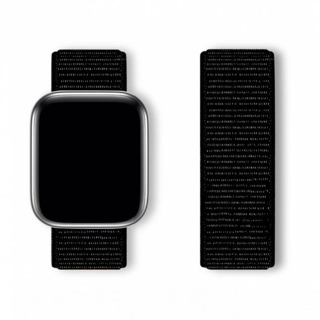 Sport nylon Loop rem till Apple Watch Ultra samt Watch 44/45/46/49mm - Svart