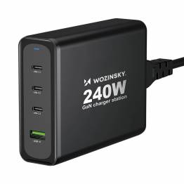 Wozinsky 65W GaN PD-laddare med 2x USB-C och 1x USB-A portar