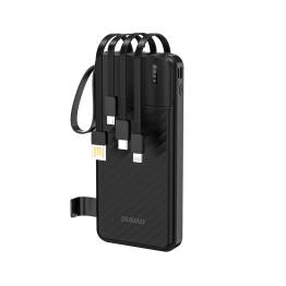 Dudao K15Max powerbank 30.000mAh med USB-C och Lightning kabel - 22,5W PD+QC - Svart