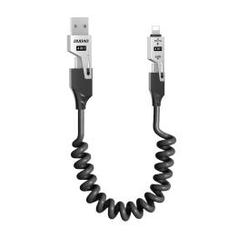 Dudao multi-kabel med 100W USB-C, Lightning och USB - 1 meter