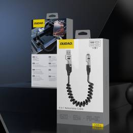  Dudao multi-kabel med 100W USB-C, Lightning och USB - 1 meter