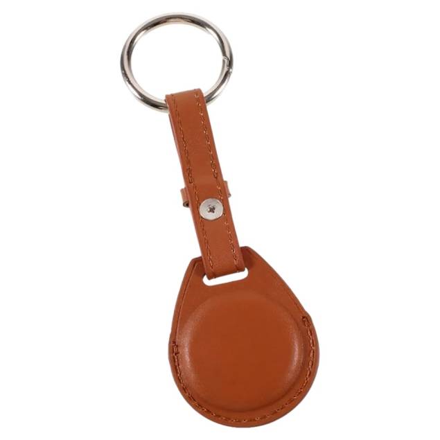 AirTag nyckelringshållare i konstläder - Brun
