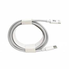 M7 tålig Mac / iPhone / USB-C PD 100W laddningskabel - vit - 2m