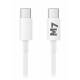 M7 tålig Mac / iPhone / USB-C PD 100W laddningskabel - vit - 2m M7 tålig Mac / iPhone / USB-C PD 100W laddningskabel - vit - 2m