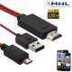 Micro USB till HDMI-kabel 1m