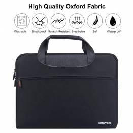 HAWEEL 13,3 tums blixtlås handhållen laptop väska svart
