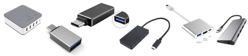 USB-C (Thunderbolt 3) för USB-adaptrar och kablar