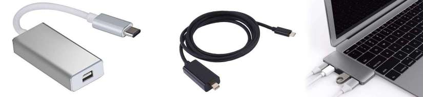 USB-C (Thunderbolt 3) för Mini DisplayPort-adaptrar och-kablar