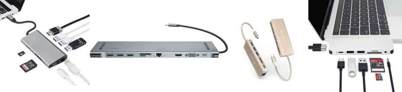 Thunderbolt 3 (USB-C) för adaptrar och kablar för nav och dockor