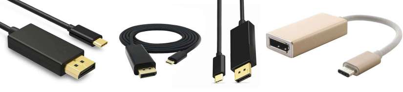 Thunderbolt 3 (USB-C) för DisplayPort-adaptrar och-kablar